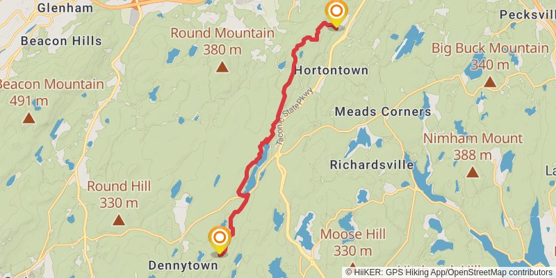Appalachian Trail Section Hikes - Pawling to Harriman State Park stage 3 Map