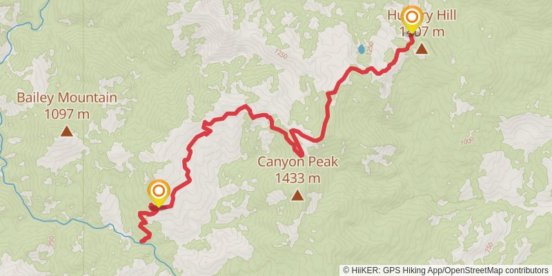 Emily Cabin Trail via Babyfoot Lake Rim Trail stage 2 Map