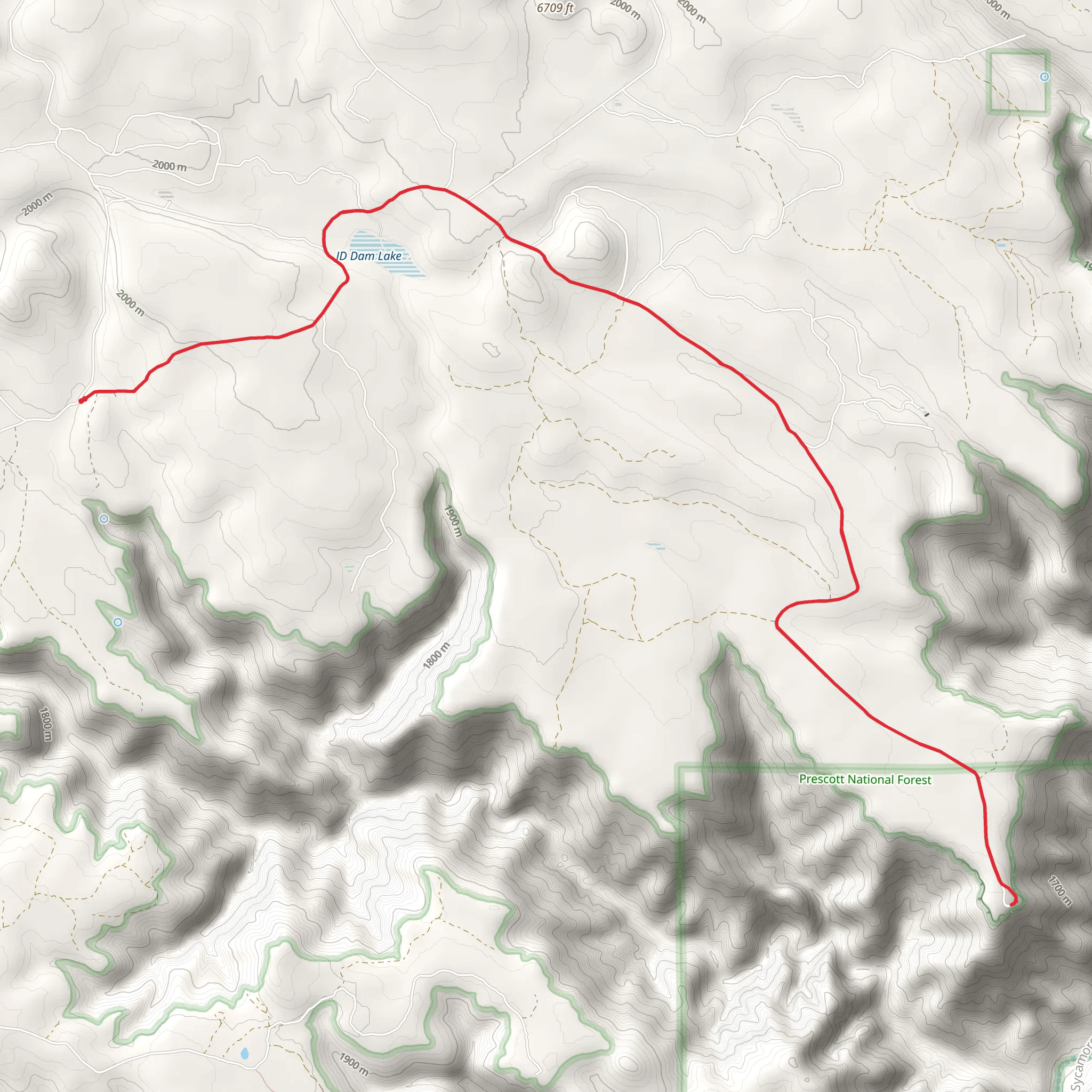 Forest Service Road 105 and 110 mobile static map