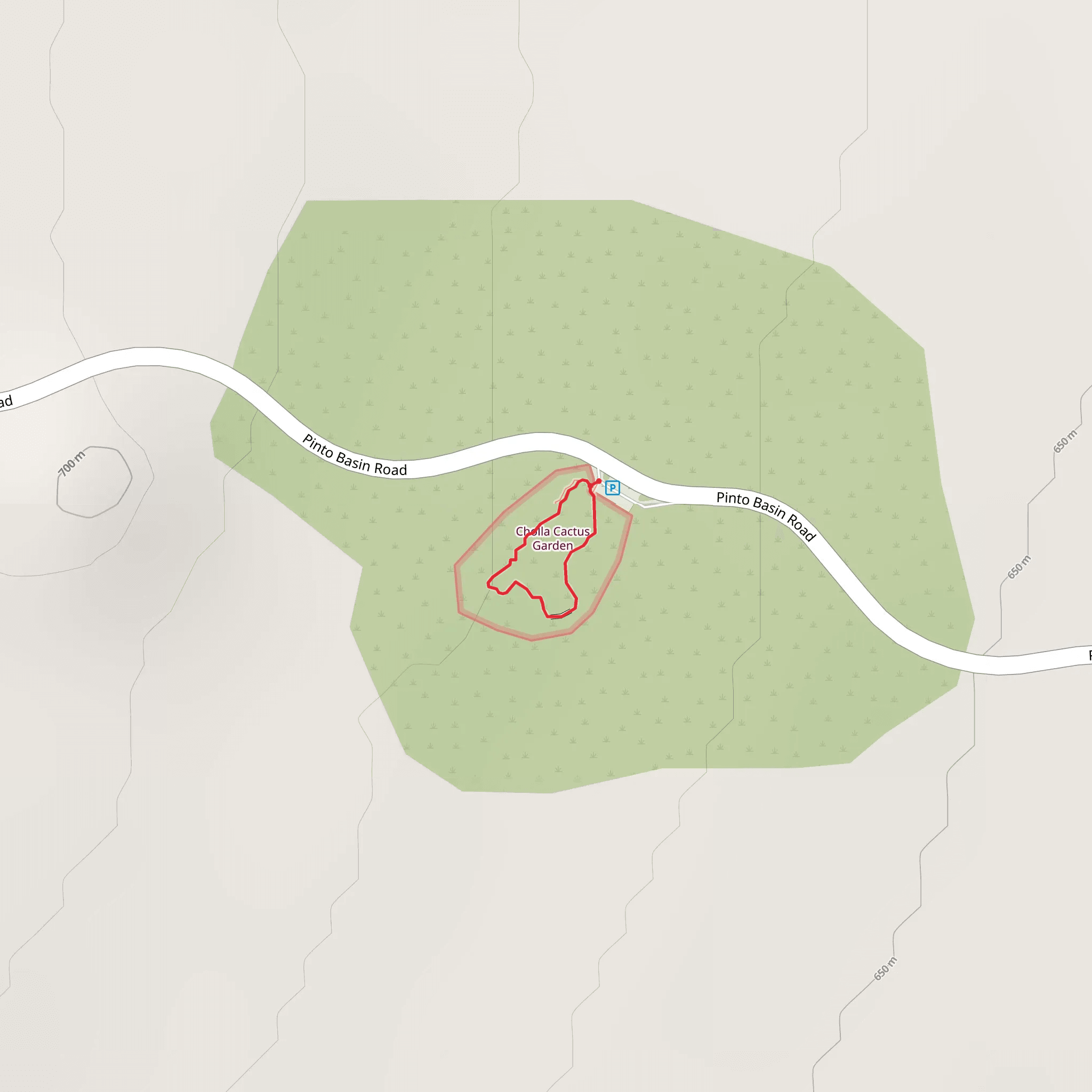Cholla Cactus Garden Trail mobile static map