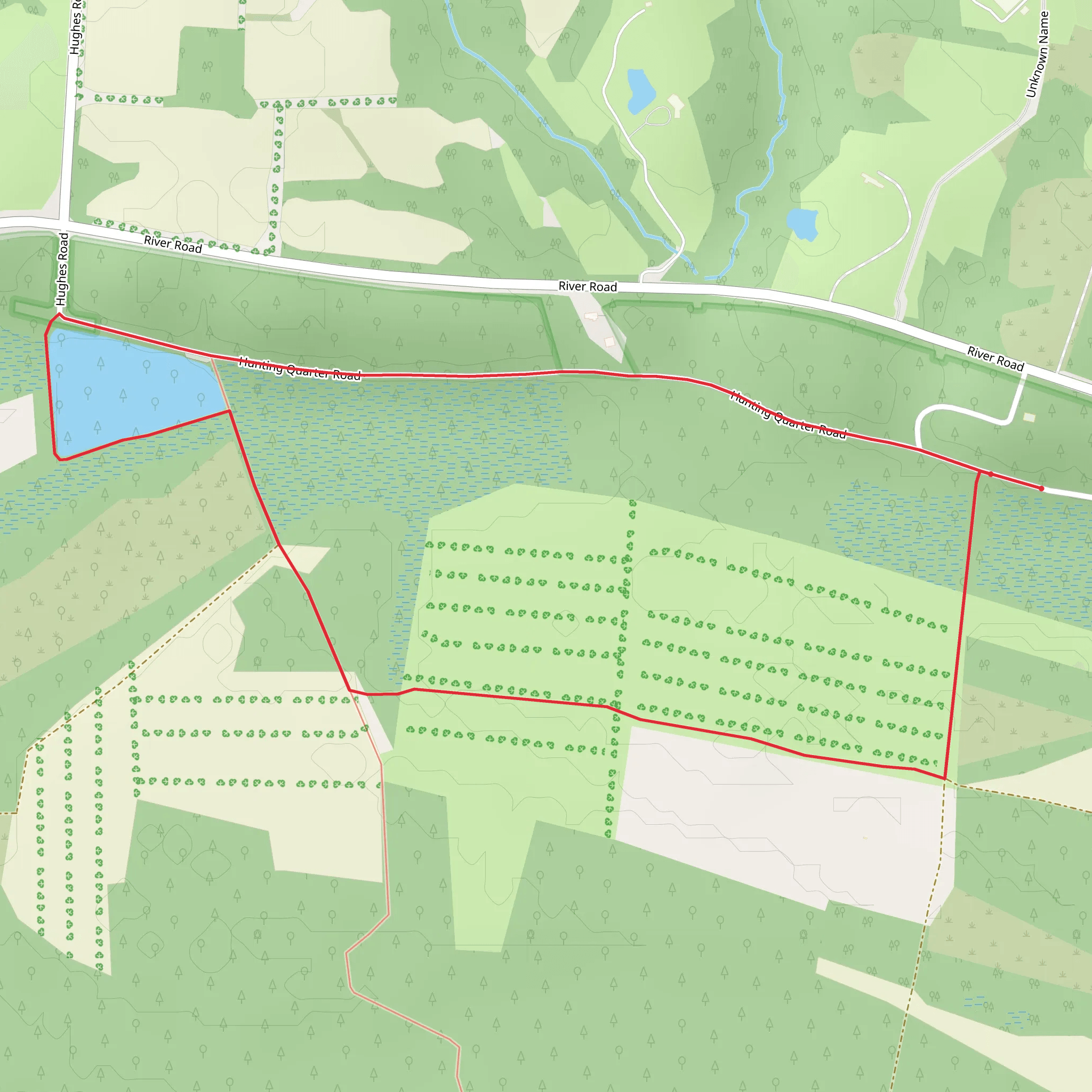 Reston Pathways and Hunting Quarter Road Loop mobile static map