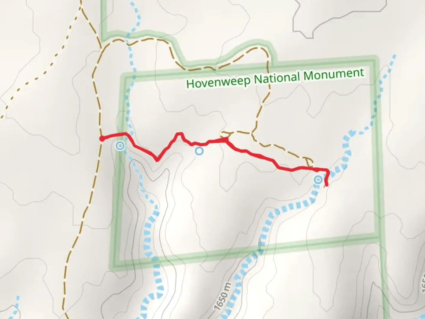 An image depicting the trail Hackberry Canyon Walk and its surrounding area.