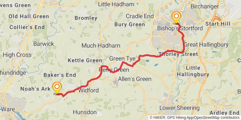Hertfordshire Way stage 11 Map