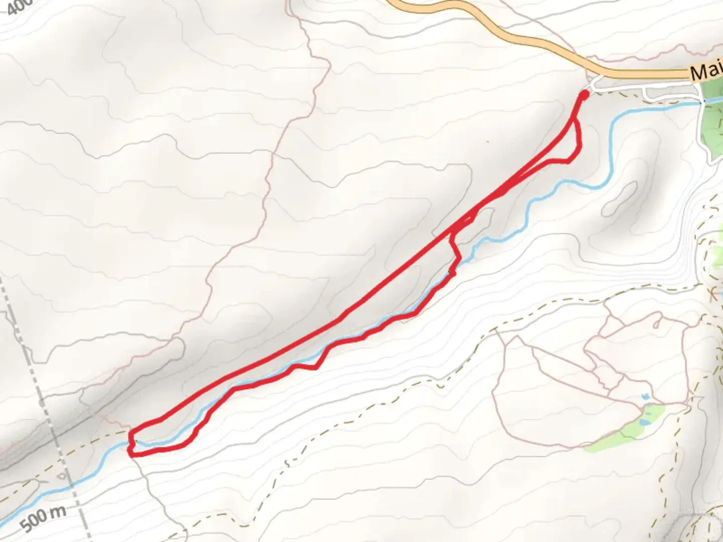 An image depicting the trail Lower Awosting Carriageway and Peters Kill Loop Trail and its surrounding area.