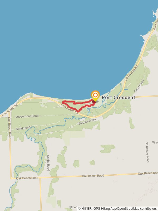 Port Crescent State Park Loop mobile static map