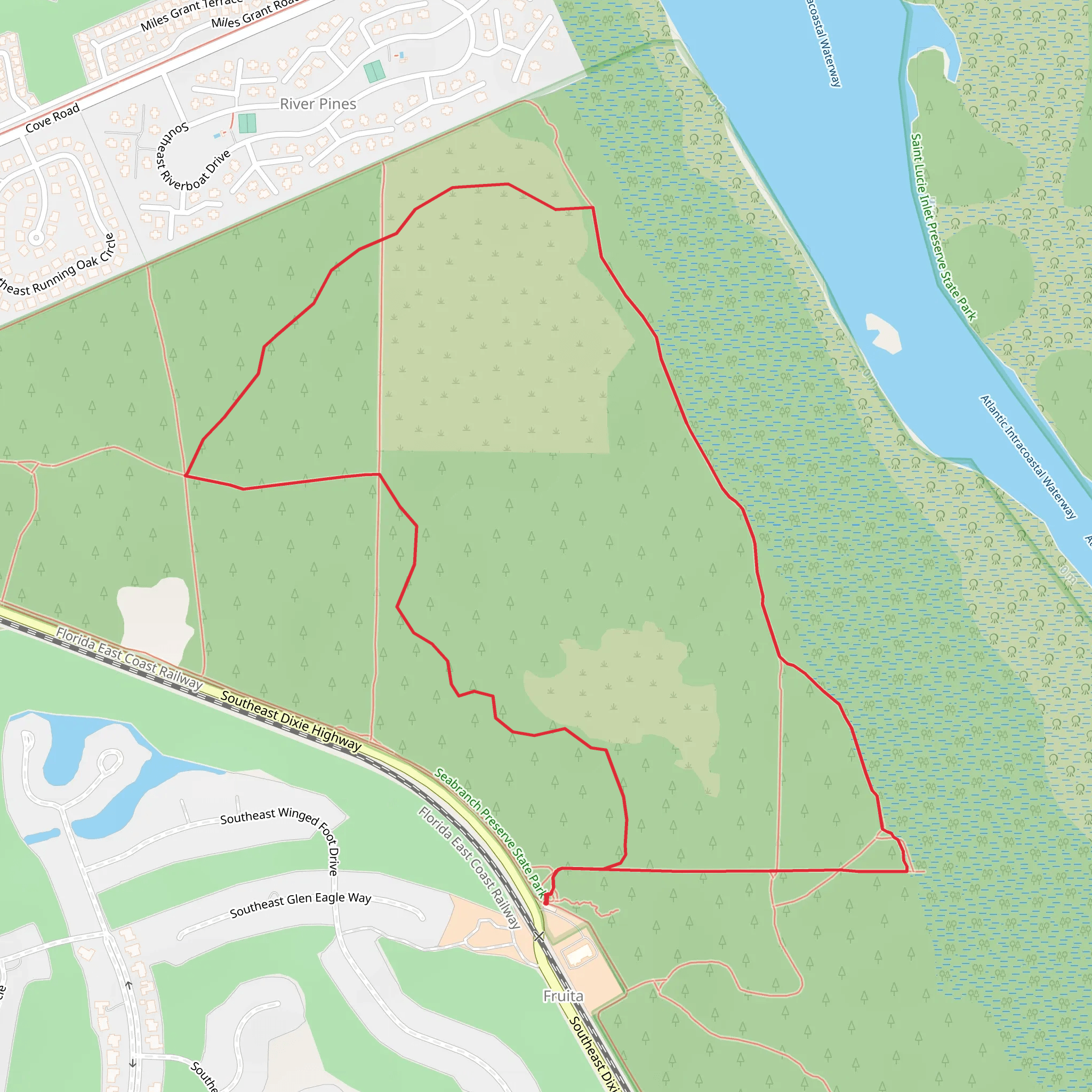 Seabranch Preserve State Park Loop mobile static map