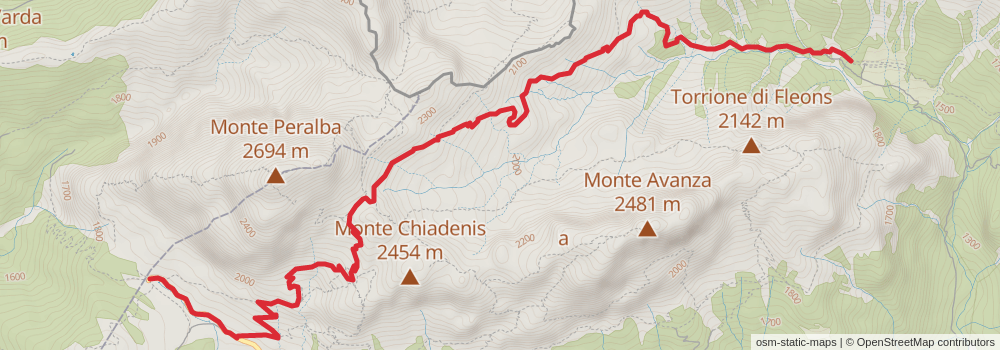 Sentiero Italia - Alps Section stage 29 Map