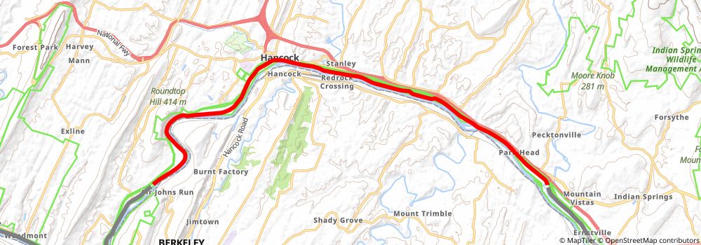 American Discovery Trail South Route stage 21 Map