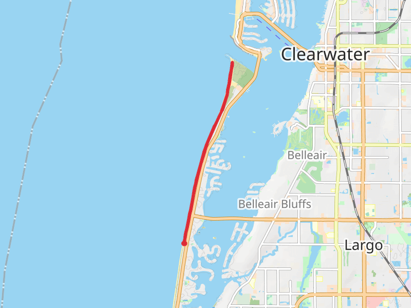 Sand Key Beach from 28th Avenue North