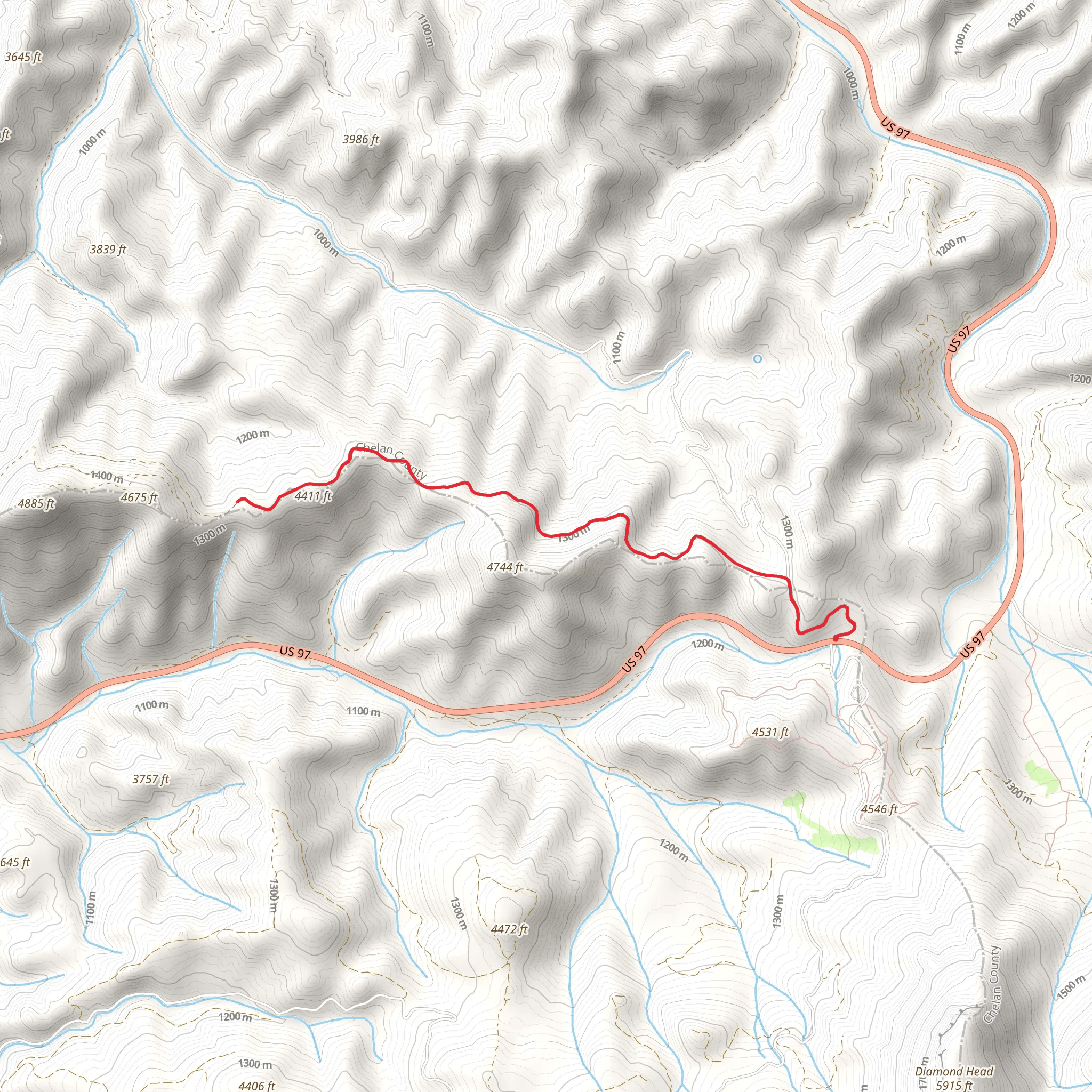 Wenatchee Ridge mobile static map