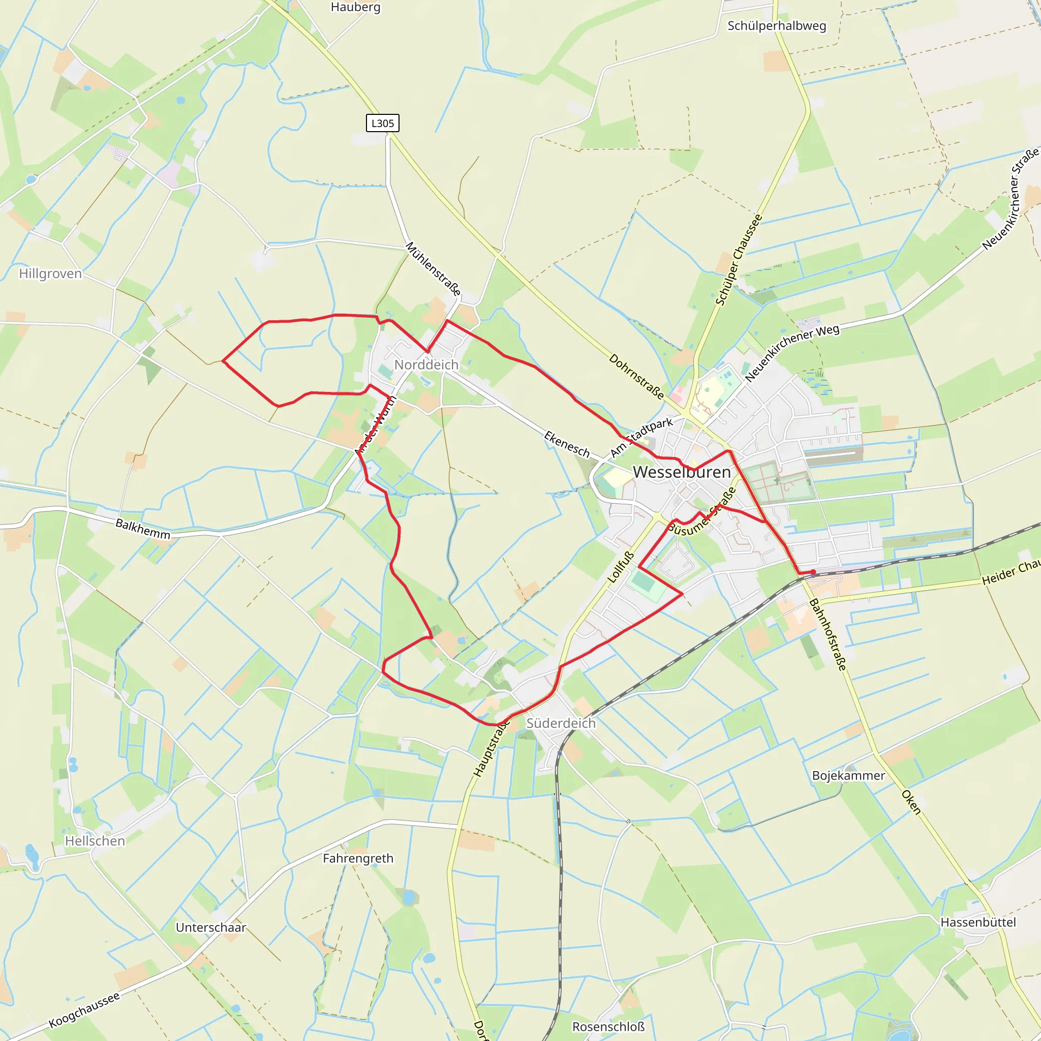 Dichterpfad 1 and 3 Loop mobile static map