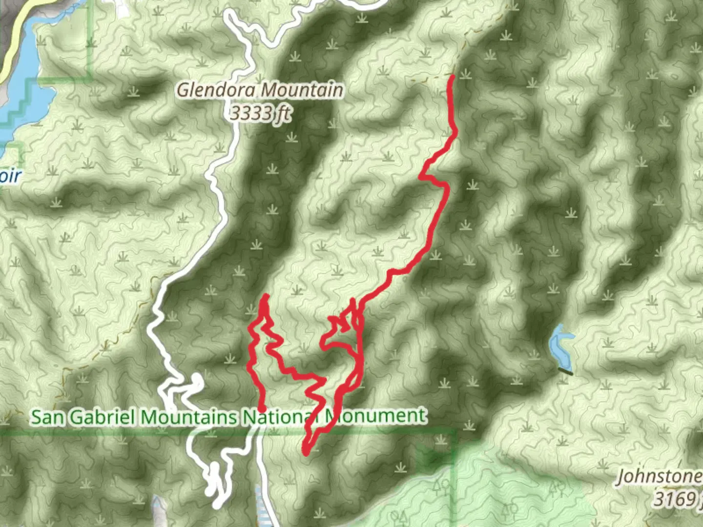 An image depicting the trail Lower Monroe Truck Trail and its surrounding area.