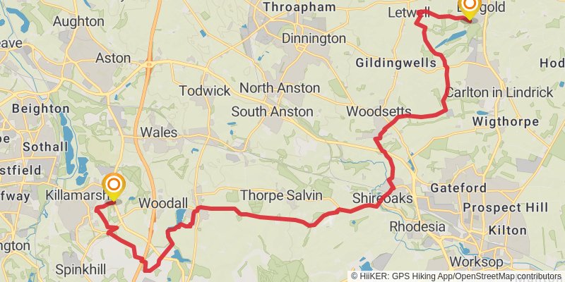 Yorkshire Round stage 2 Map