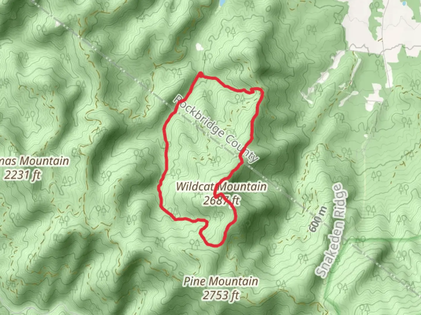 An image depicting the trail Wildcat Mountain Loop Trail and its surrounding area.