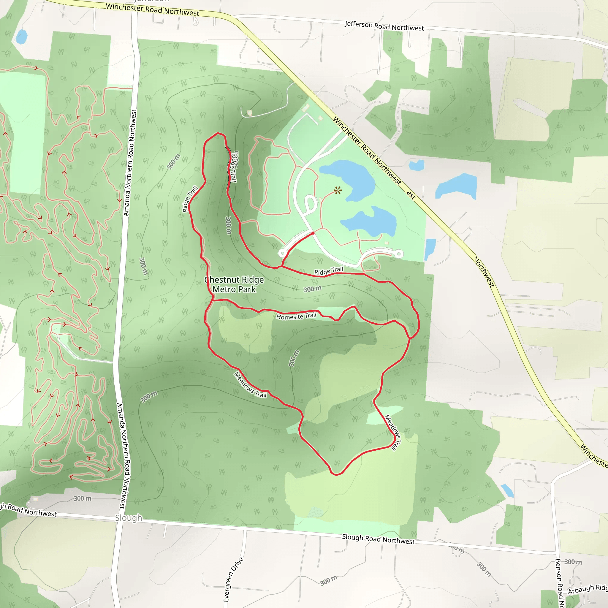 Homesite - Ridge - Meadows Loop Trail mobile static map