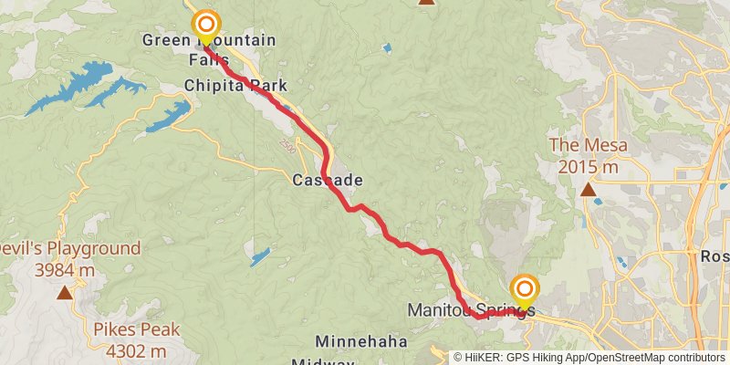 American Discovery Trail South Route - Colorado stage 22 Map