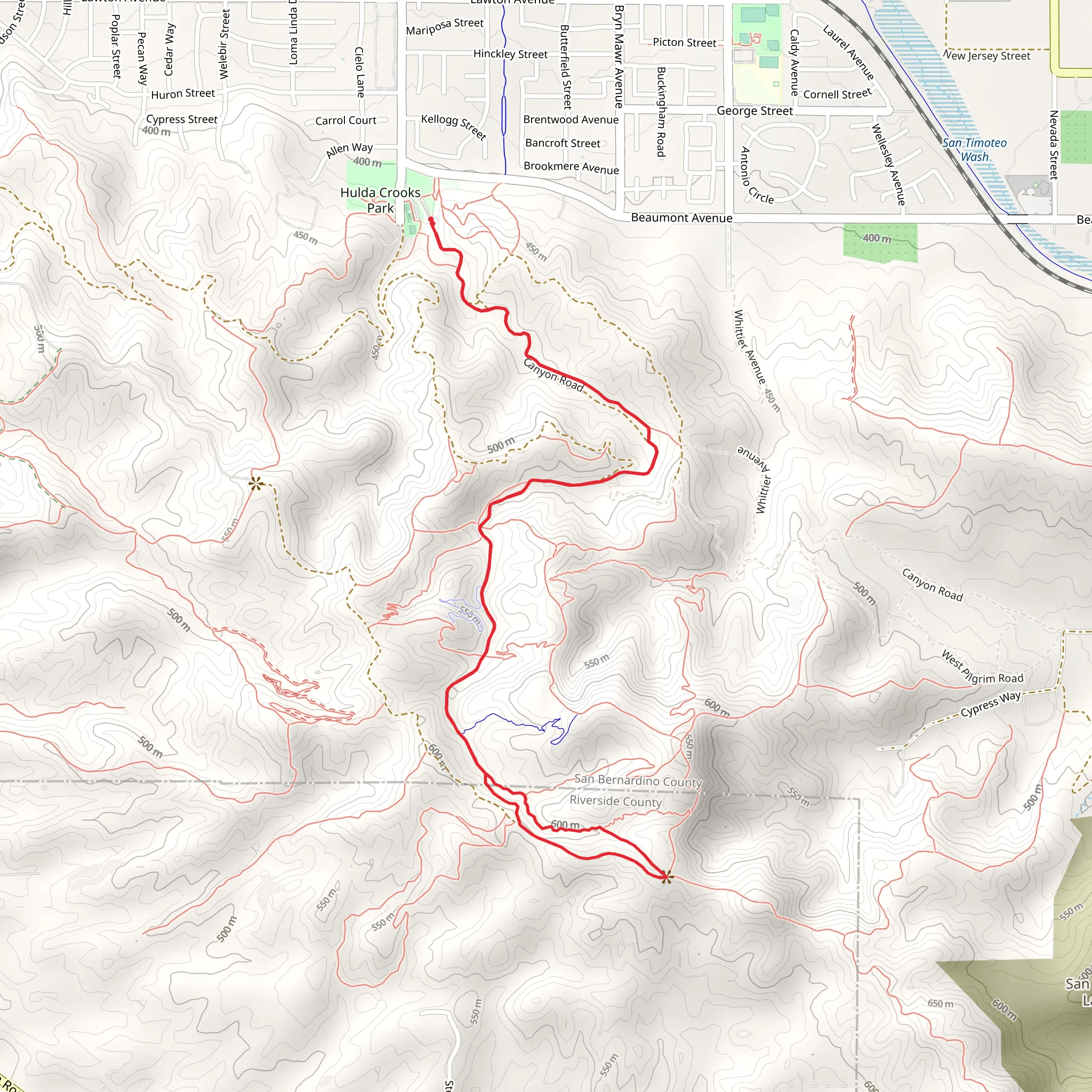 Scott Canyon and Jedi Trail mobile static map