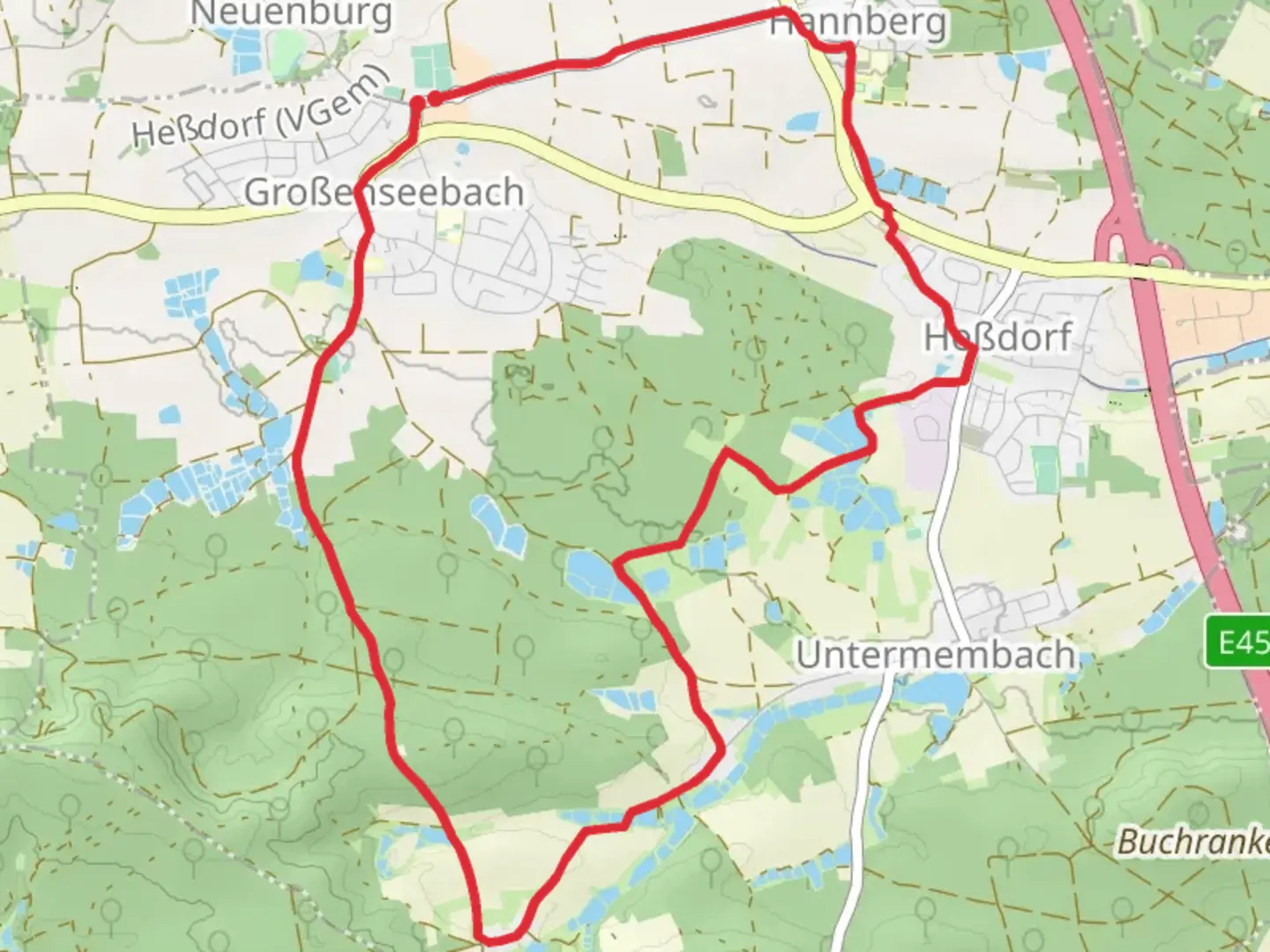 An image depicting the trail Seebachgrund Wanderweg and its surrounding area.