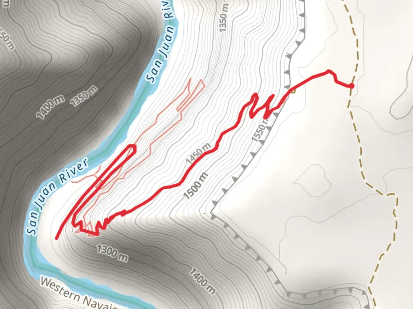 An image depicting the trail Honaker Trail and its surrounding area.