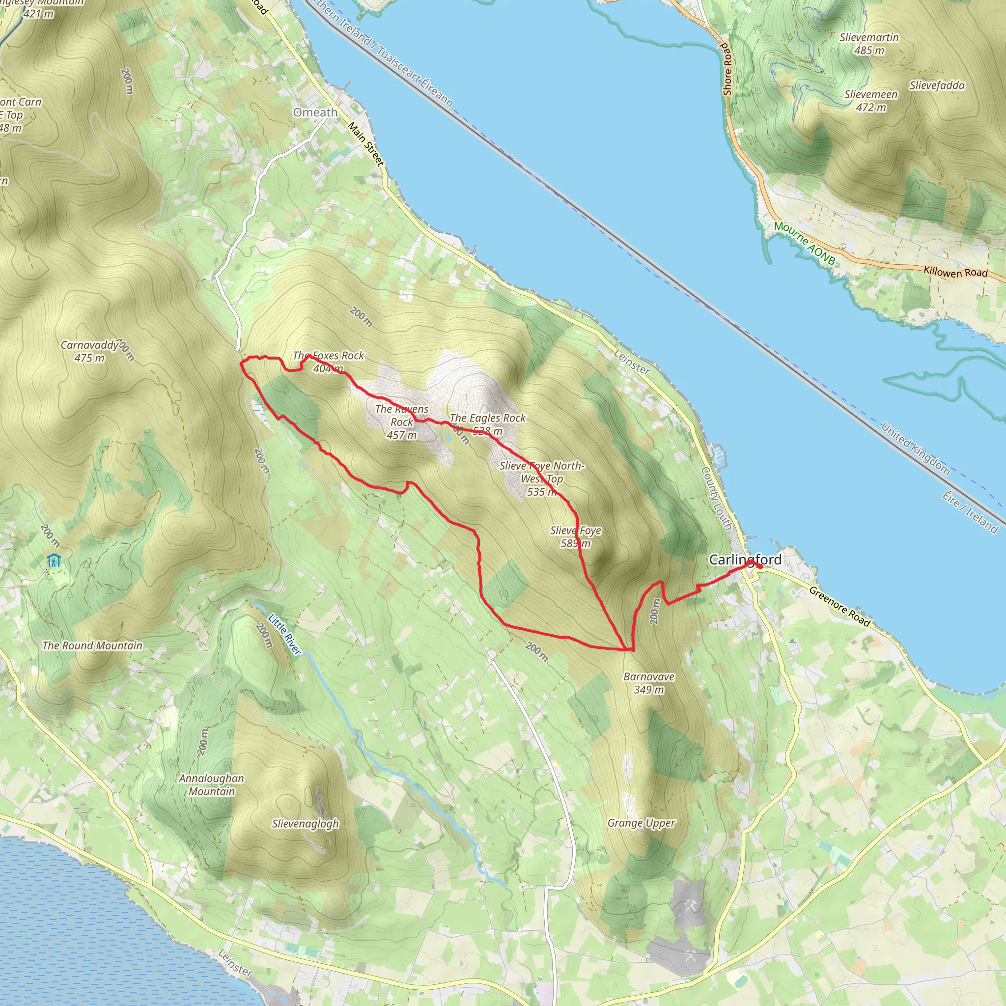 Cooley Mountains Loop mobile static map