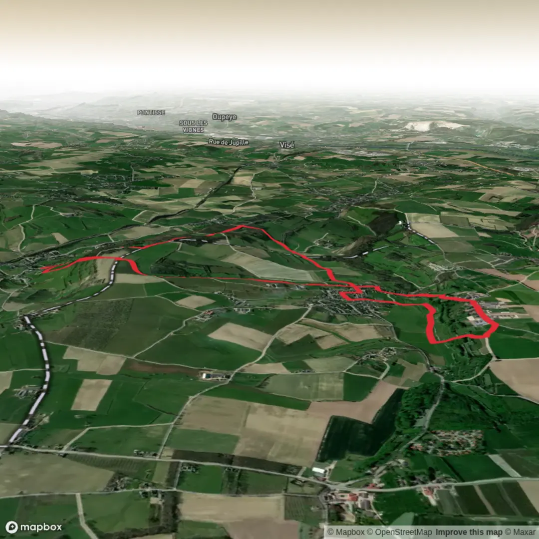An image depicting the trail Eijsden - Margraten and Bovenhoutwandeling Loop and its surrounding area.