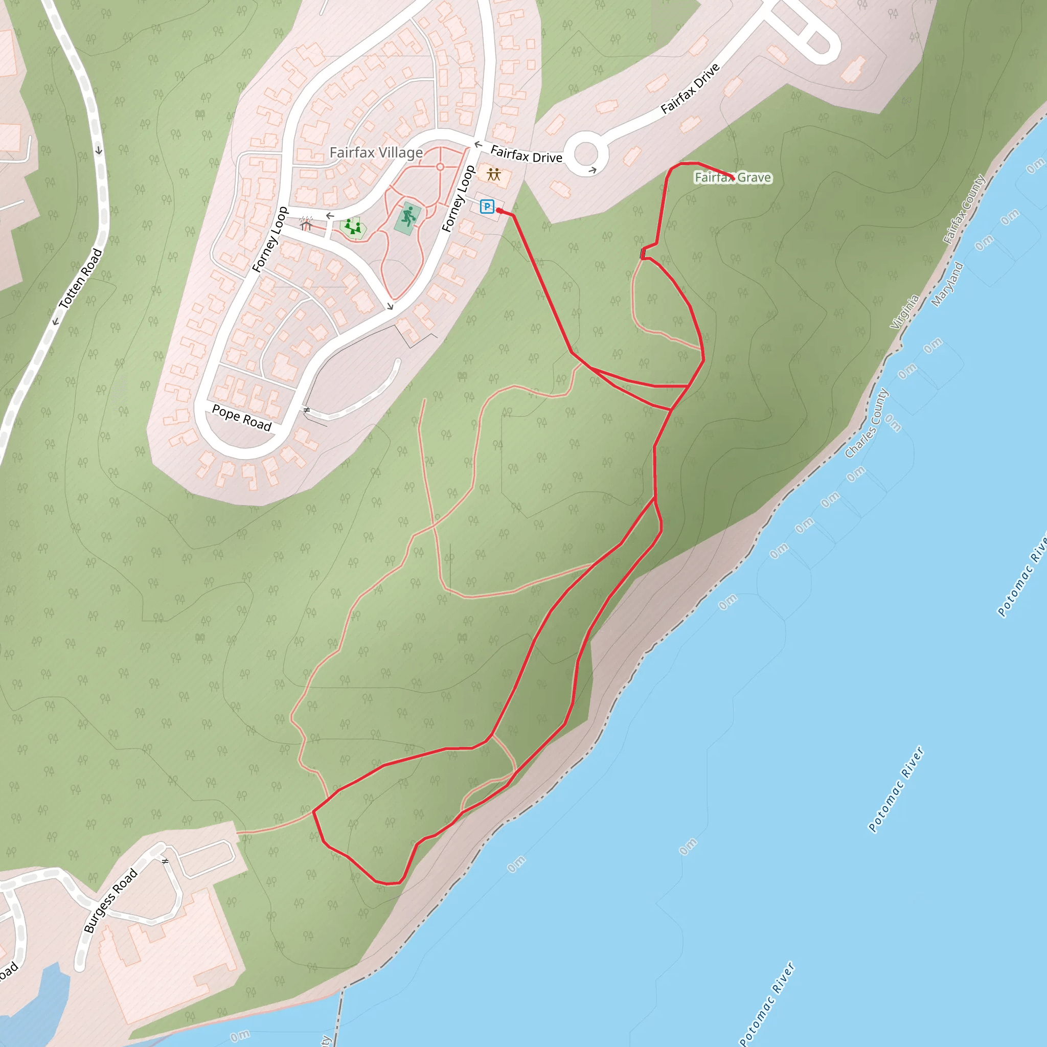 Belvoir Ruins Short Loop Trail mobile static map