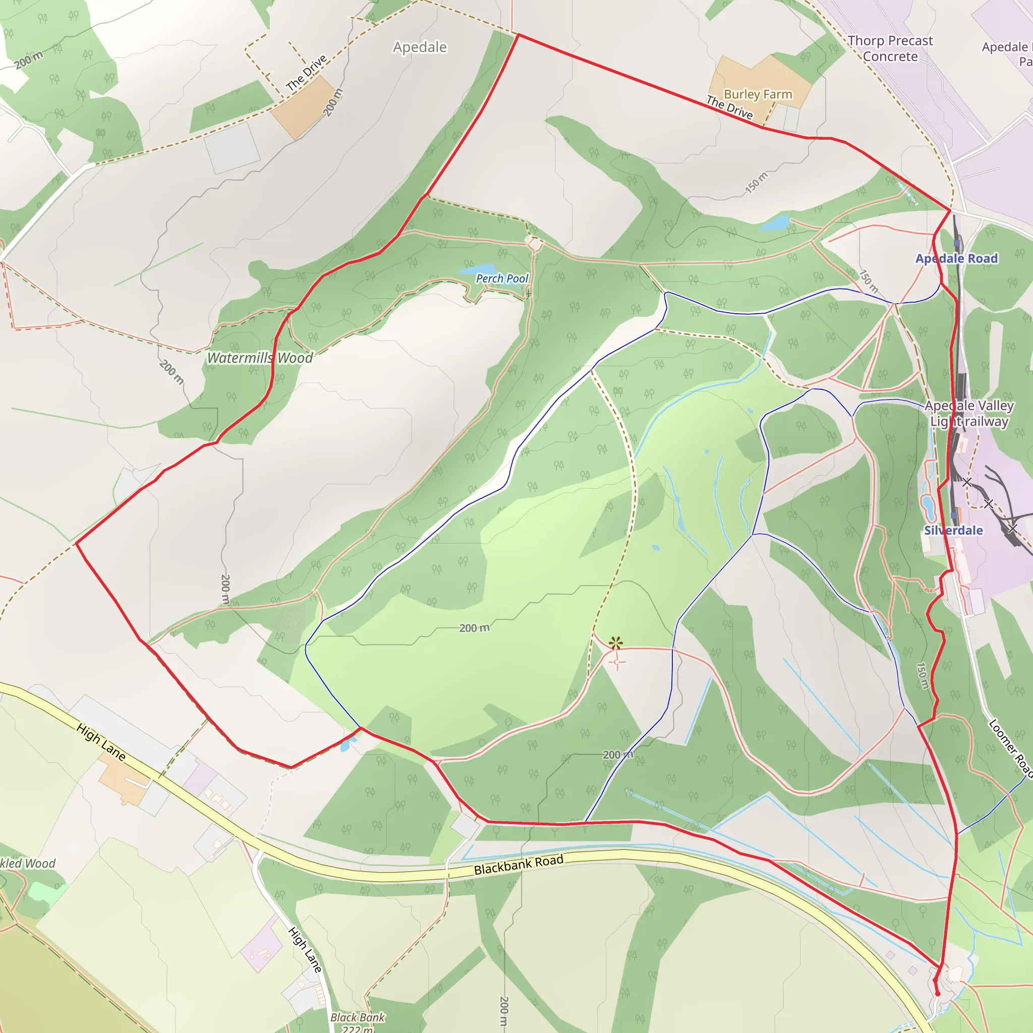 Apedale Country Park Loop mobile static map