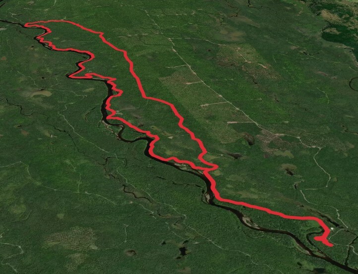 East Branch Penobscot River Loop via Silver Maple Trail