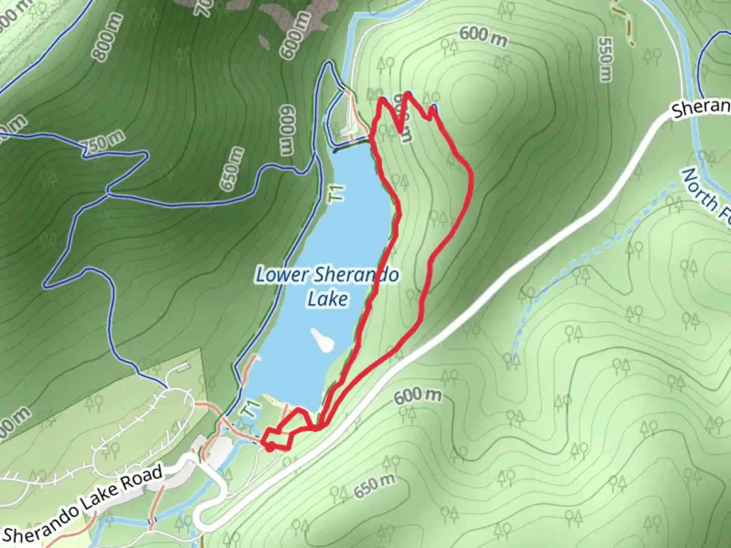 An image depicting the trail Lakeside and Cliff Loop Trail and its surrounding area.