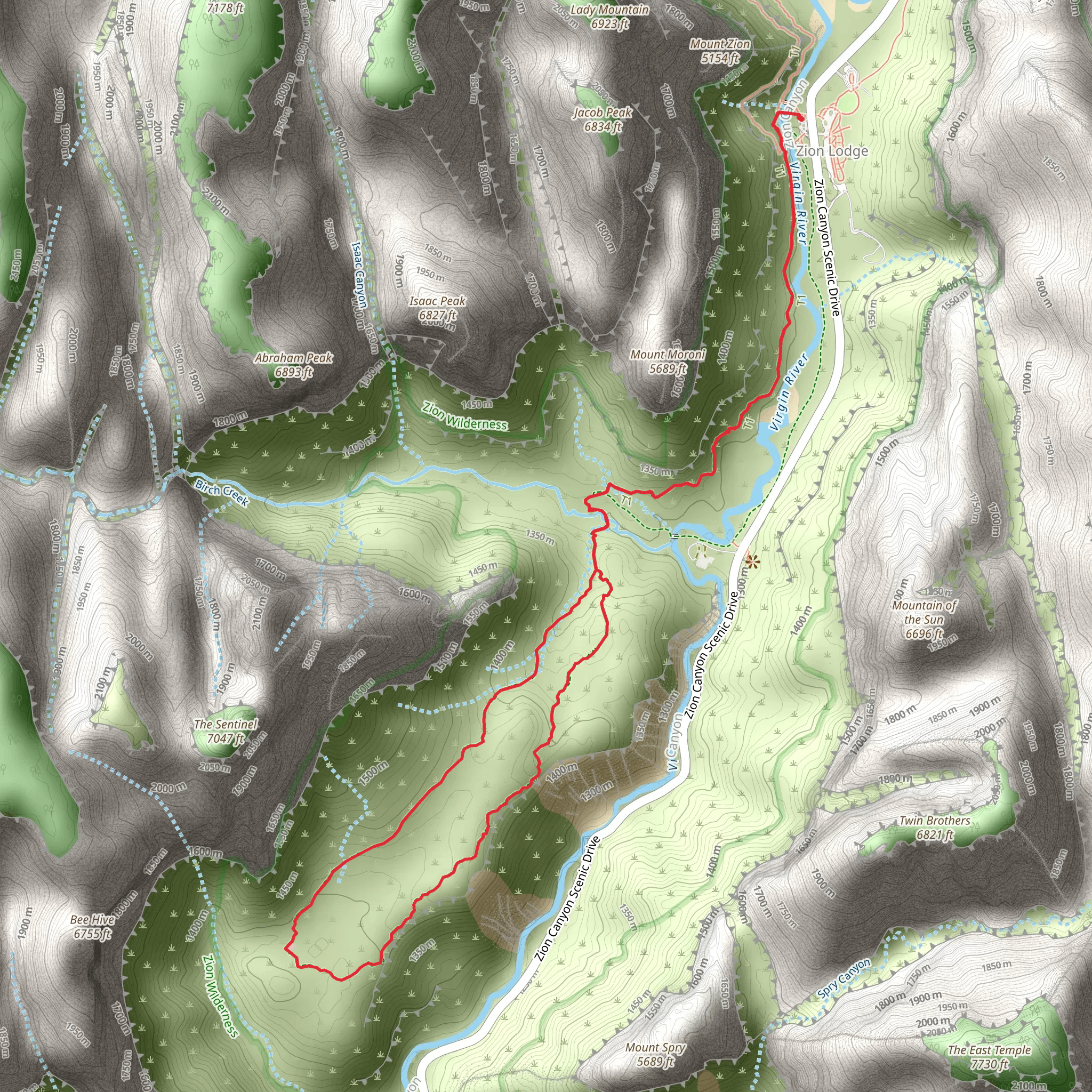 Sand Bench Trail mobile static map