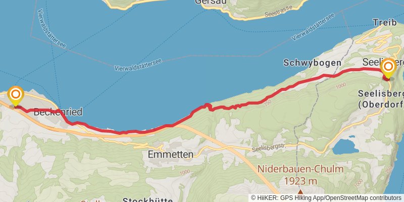 Camino Müstair-Geneva via Interlaken stage 19 Map
