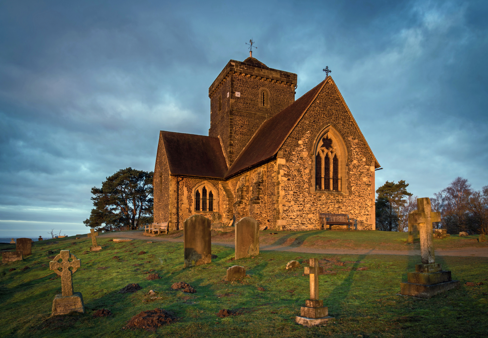 An image depicting the trail Downs Link and its surrounding area.