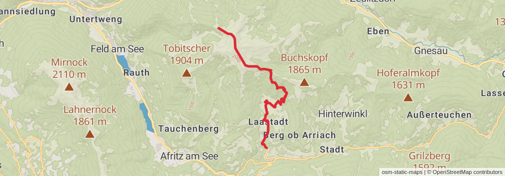 Alpe Adria Walk stage 19 Map