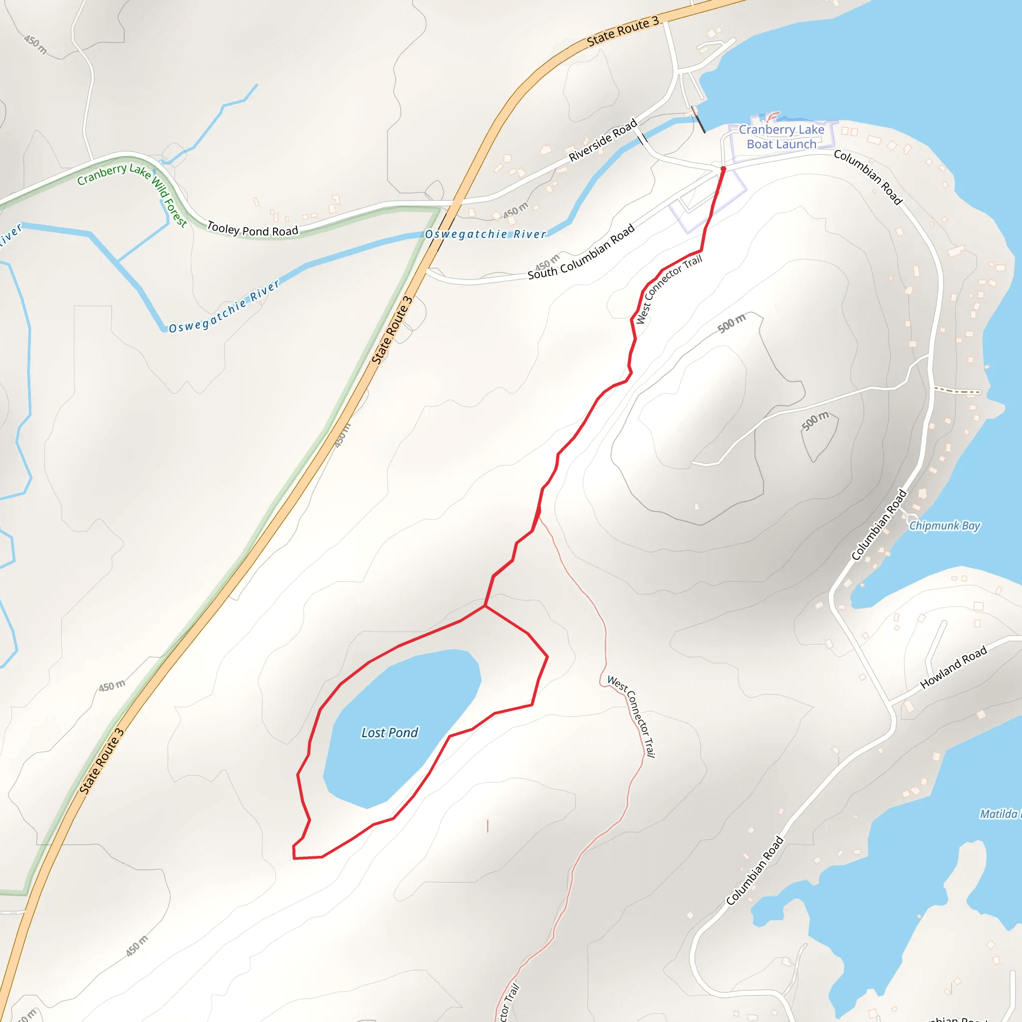Lost Pond Loop mobile static map