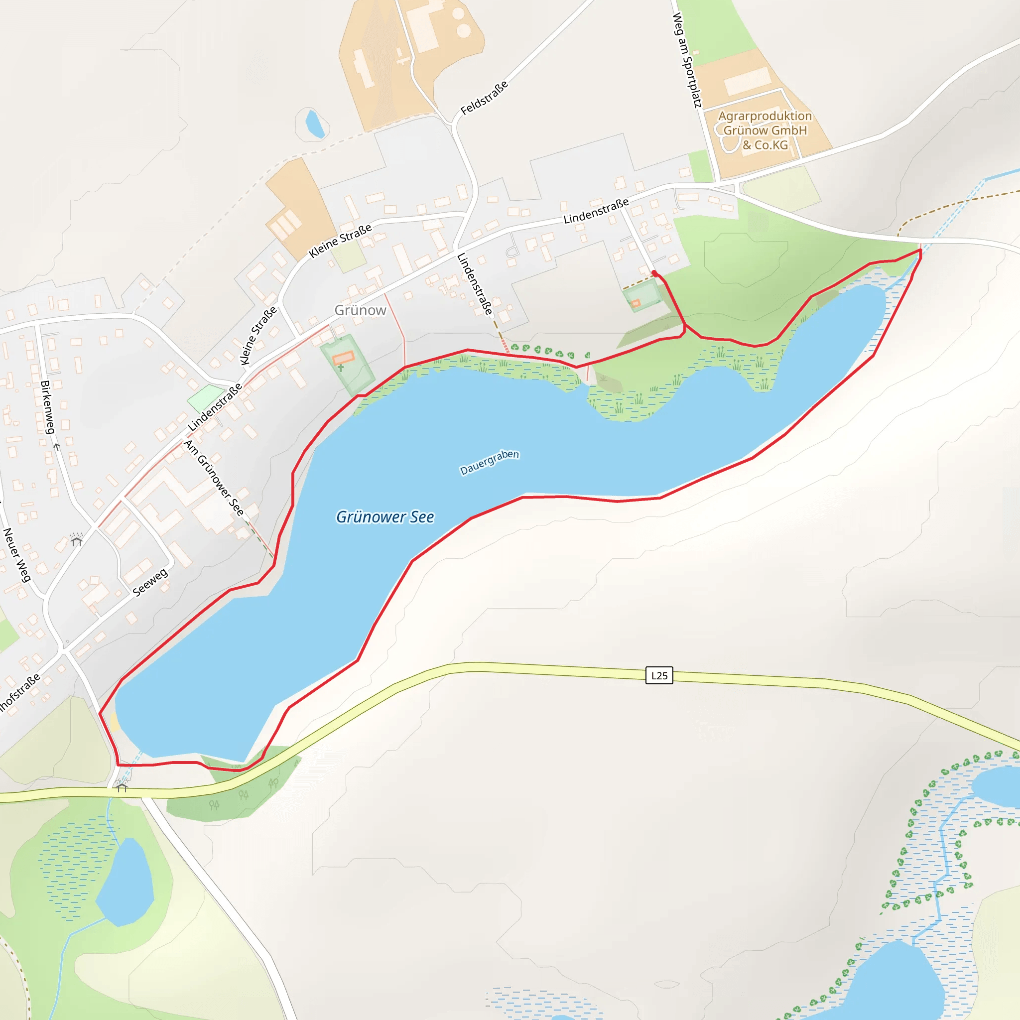 Grünower See Loop mobile static map