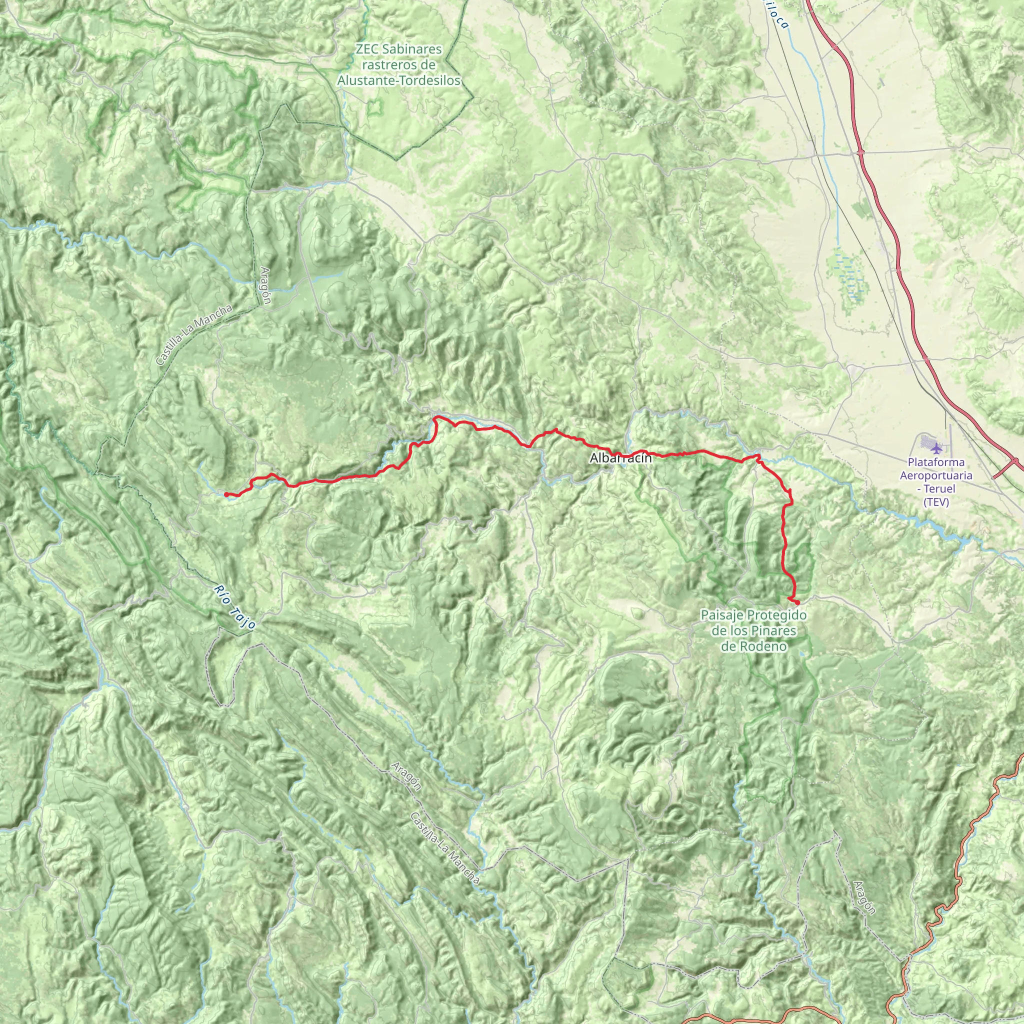 Bezas - Guadalaviar PR TE 1 mobile static map