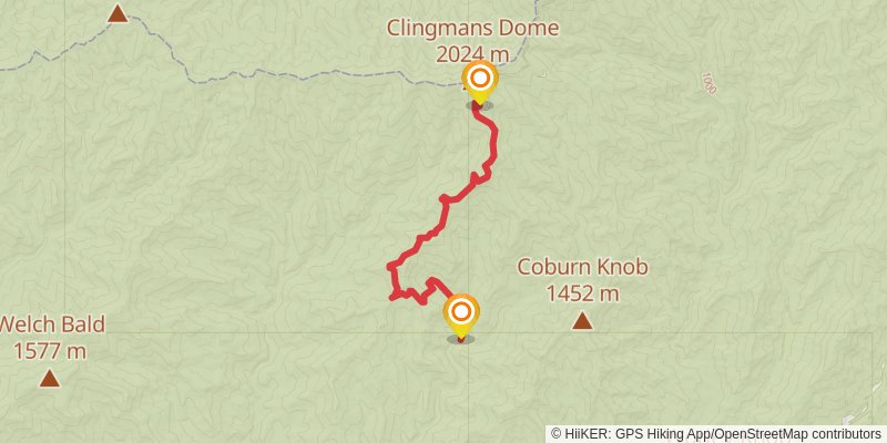 Springhouse Branch Trail via Forney Ridge Trail stage 2 Map