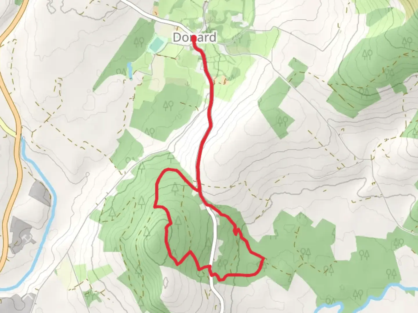 An image depicting the trail Fauna Loop and its surrounding area.