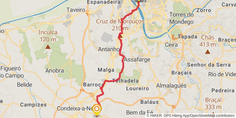 Camino Portugues stage 12 Map