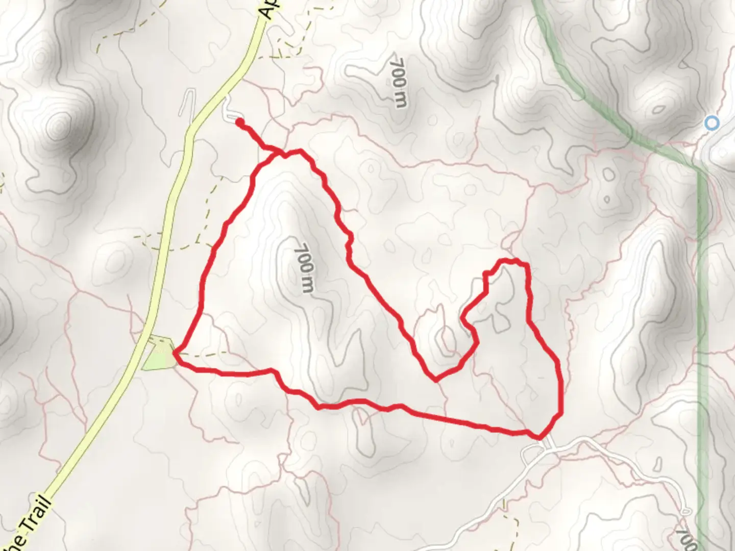 An image depicting the trail Forest Road 1896 - Needle Vista Parking Walk East Loop and its surrounding area.