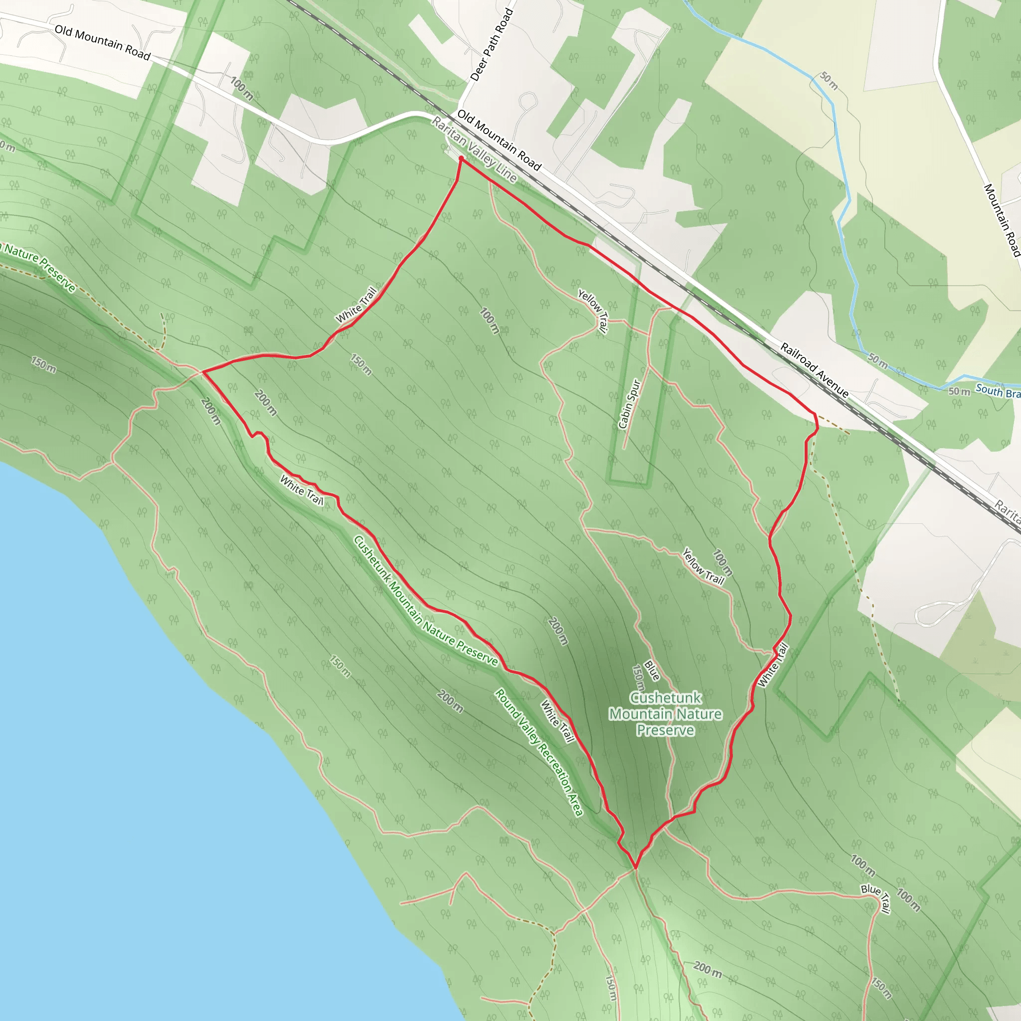 White Loop Trail mobile static map