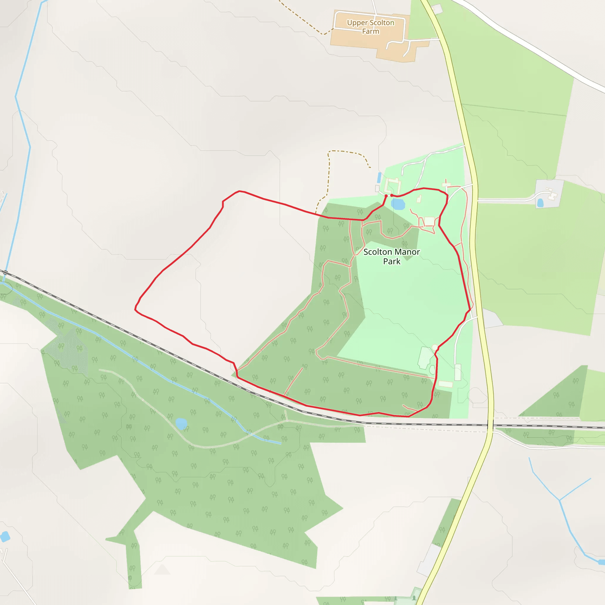 Scolton Manor Country Park Loop mobile static map