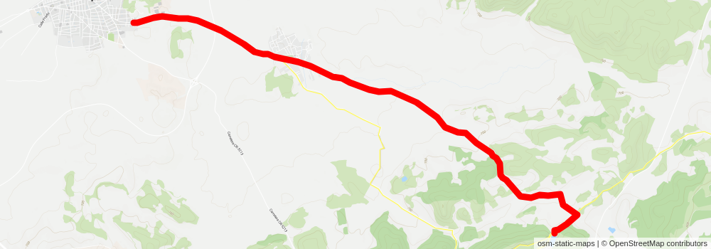 Route of the Fuente del Caño PR CR 46 stage 2 Map