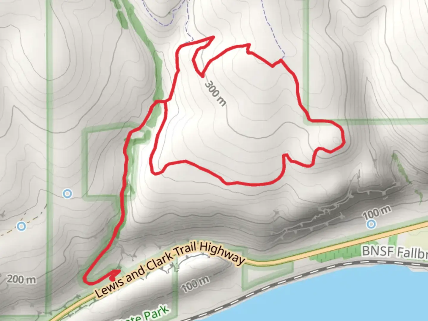 An image depicting the trail Vista Loop Trail and Military Road Trail and its surrounding area.