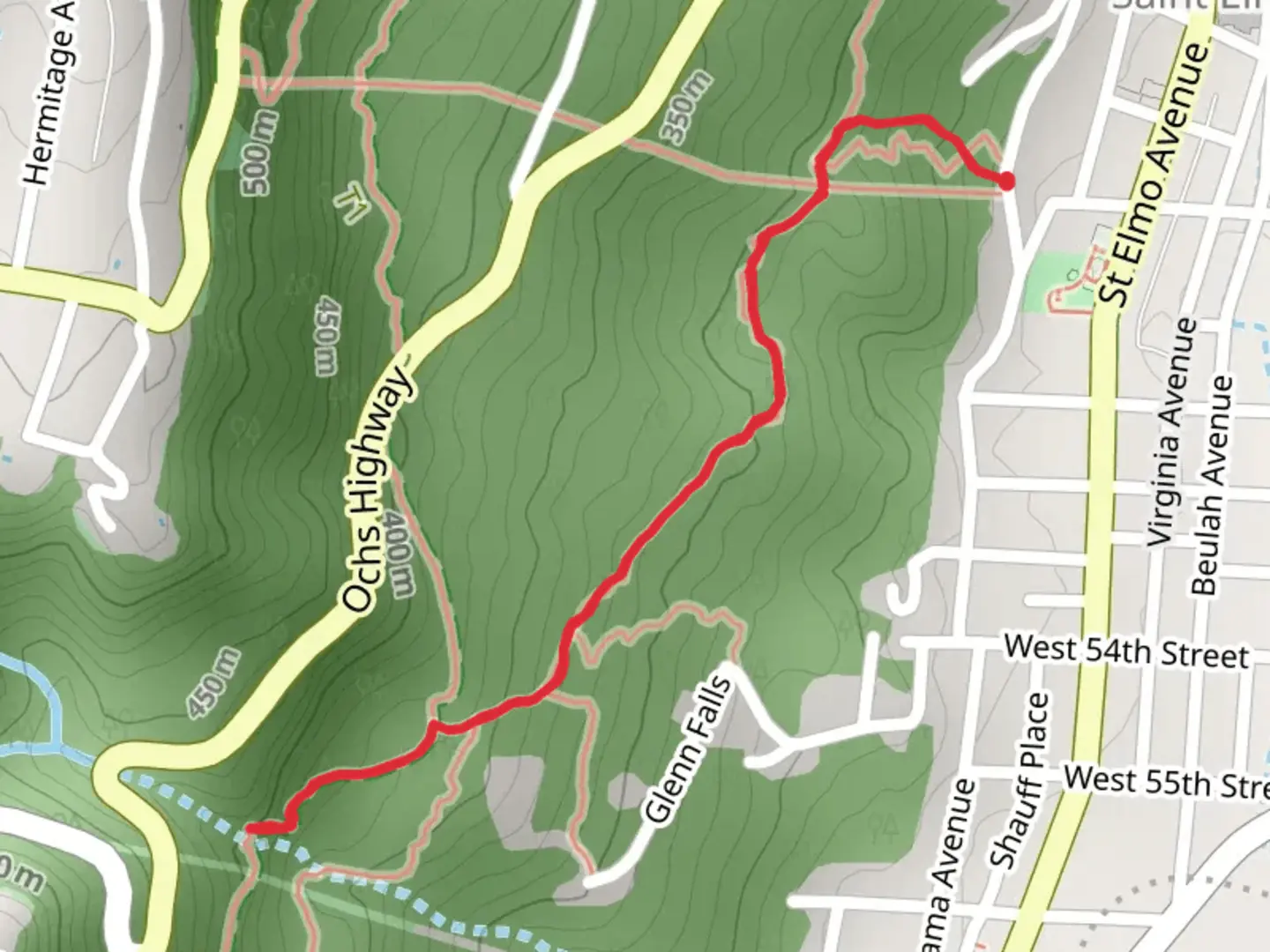 An image depicting the trail St Elmo Trail and its surrounding area.