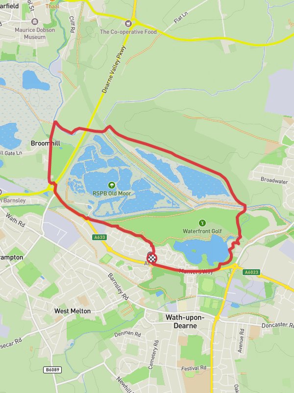 RSPB Old Moor Loop - Broomhill mobile static map