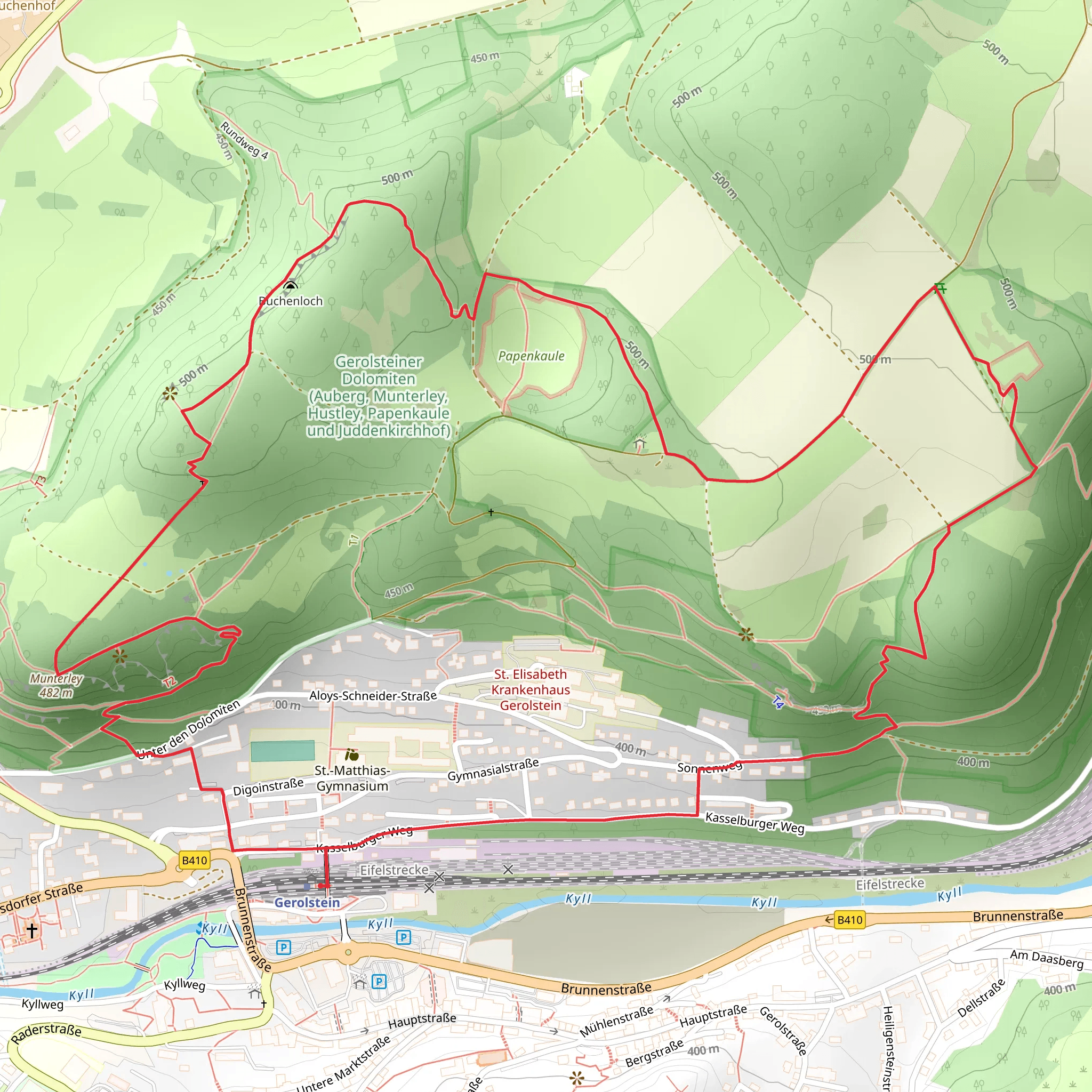 Munterley via Eifelsteig mobile static map