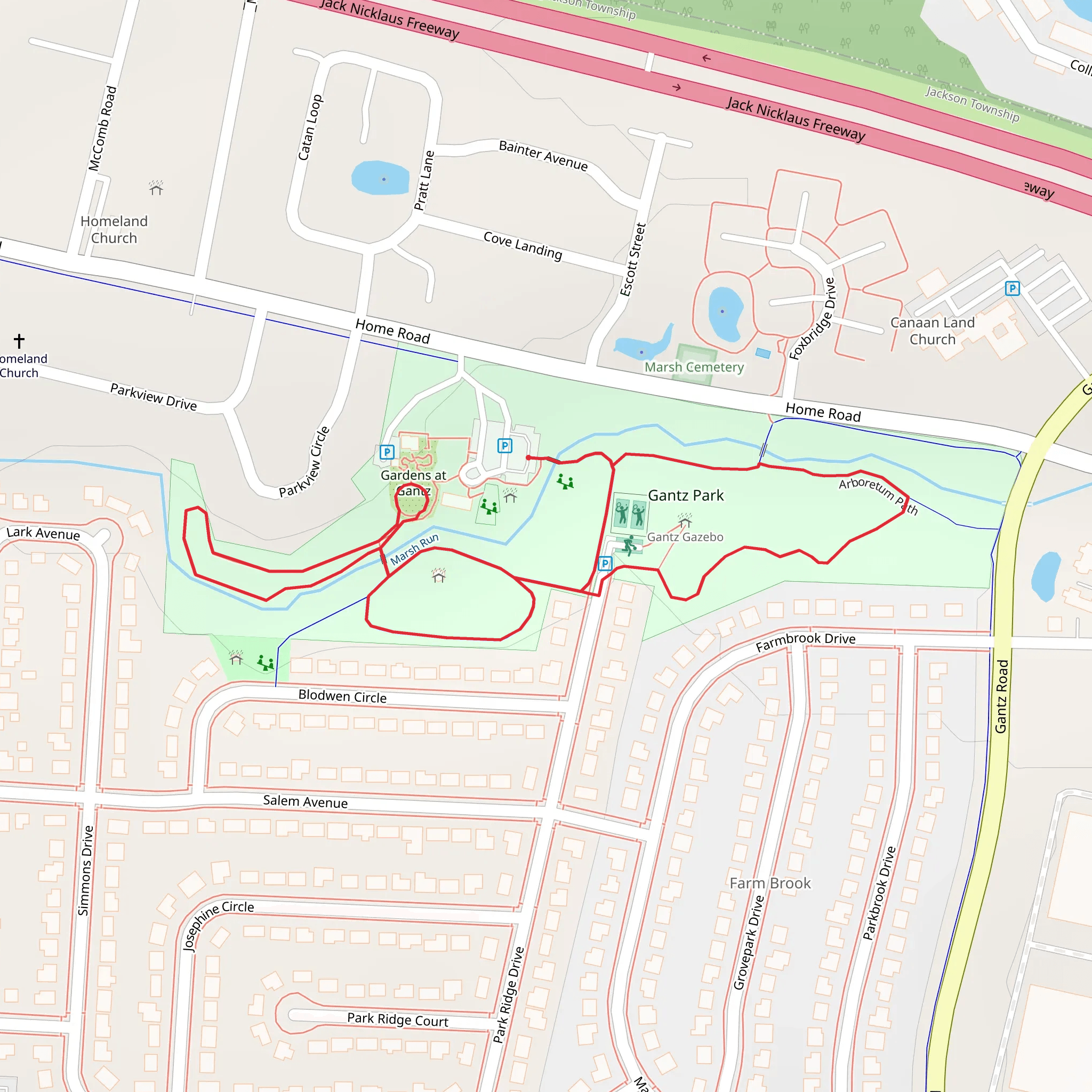 Gantz Park Loop mobile static map