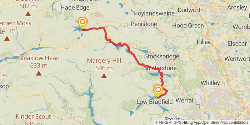 Peak District Boundary Walk stage 7 Map