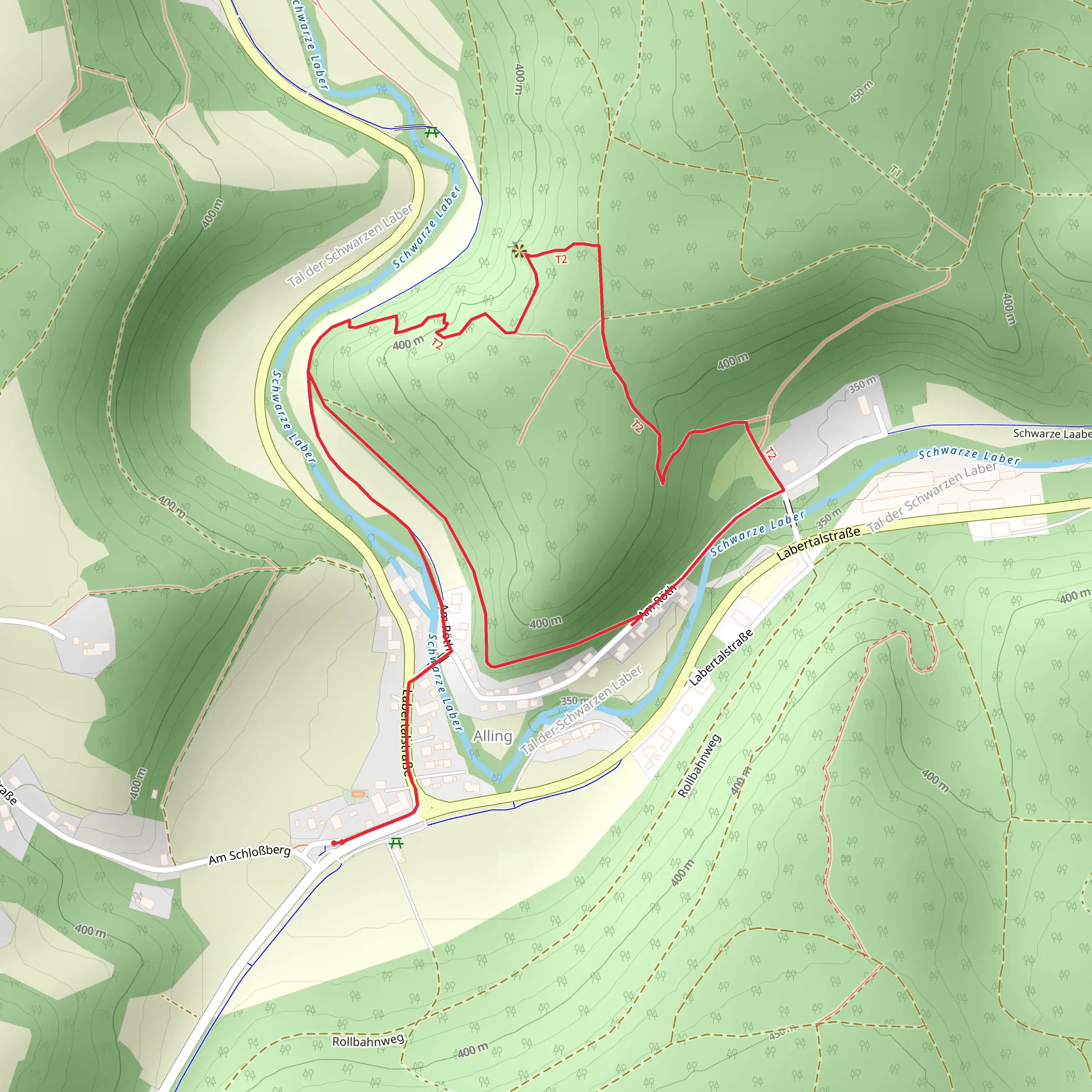 Hohe Wand Loop via Labertalstraße mobile static map